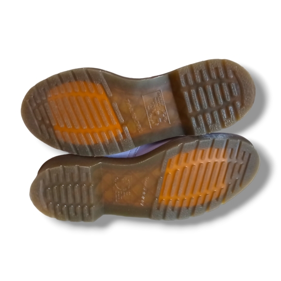 Like New 🌺 Dr Martens 3 Eye 1461 Ladies Purple Heather Virginia Leather Shoes - Picture 14 of 16